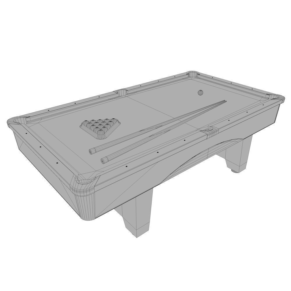 Pool Table Low-poly 3D model_10