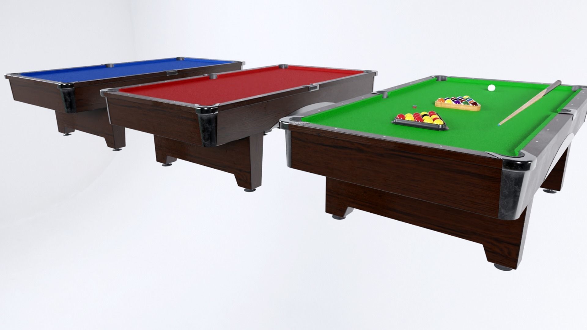 Pool Table Low-poly 3D model_2