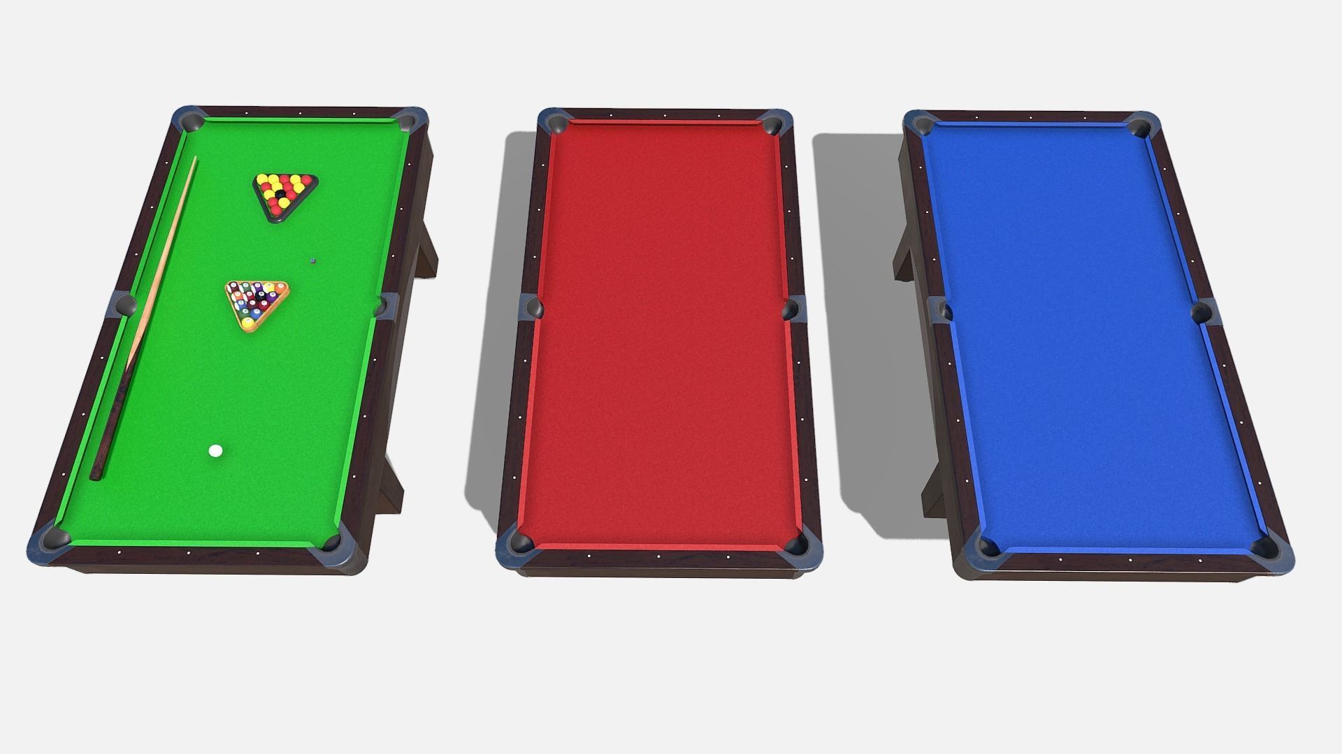 Pool Table Low-poly 3D model_6