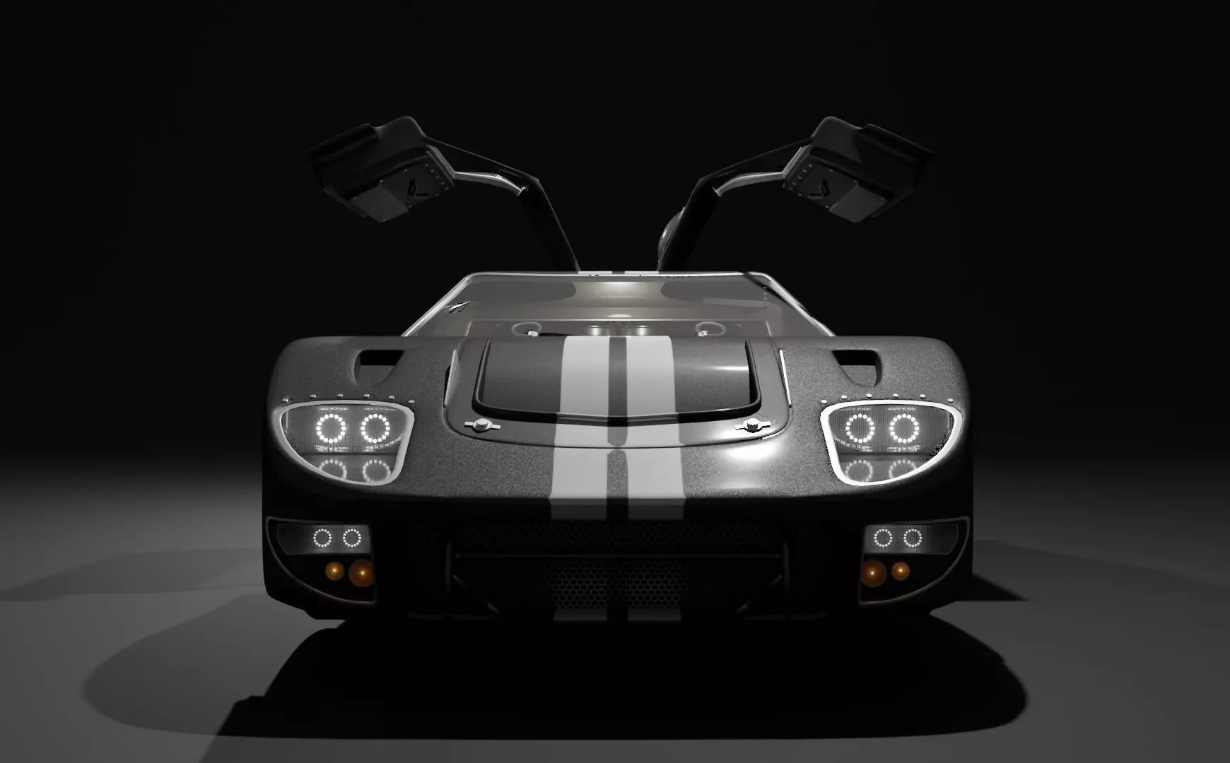 GT40 with Full Interior and Engine Free 3D model