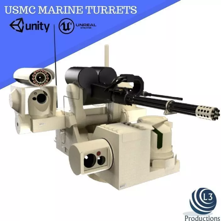 USMC MARINE AUTO TURRET 3D model
