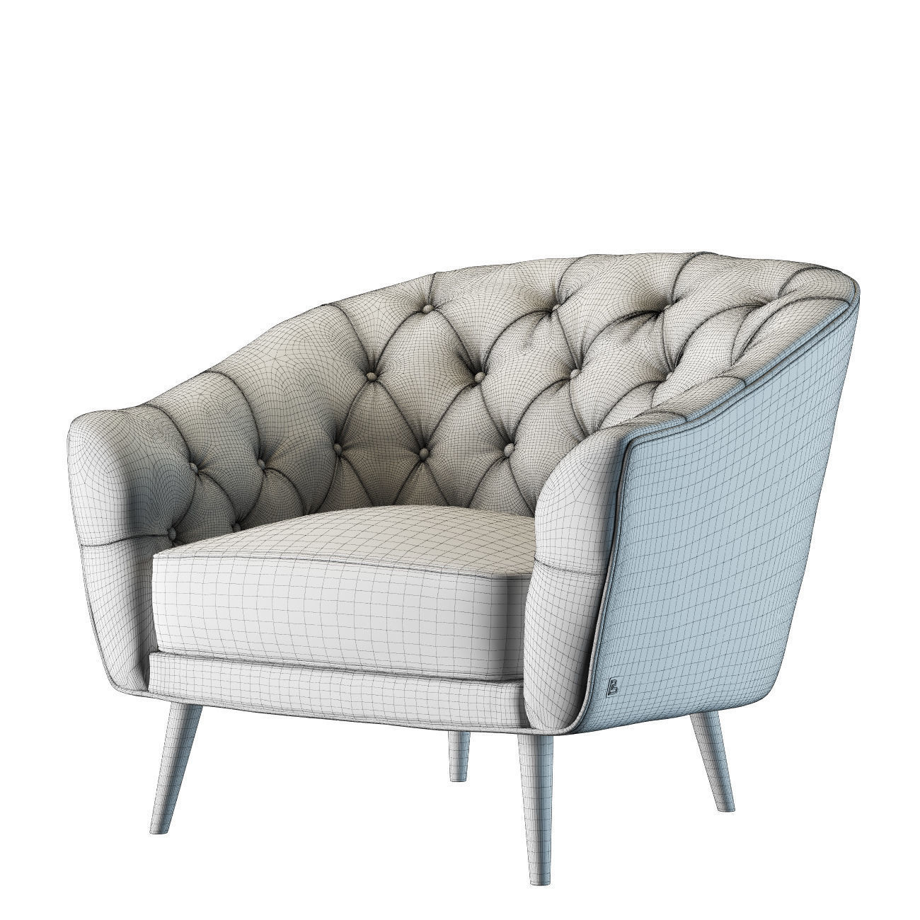 Busnelli Amouage Armchair 3D model_4