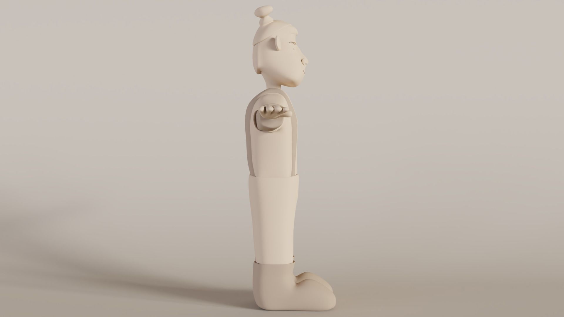 Paul Bunyan cartoon stylized character 3D model_1