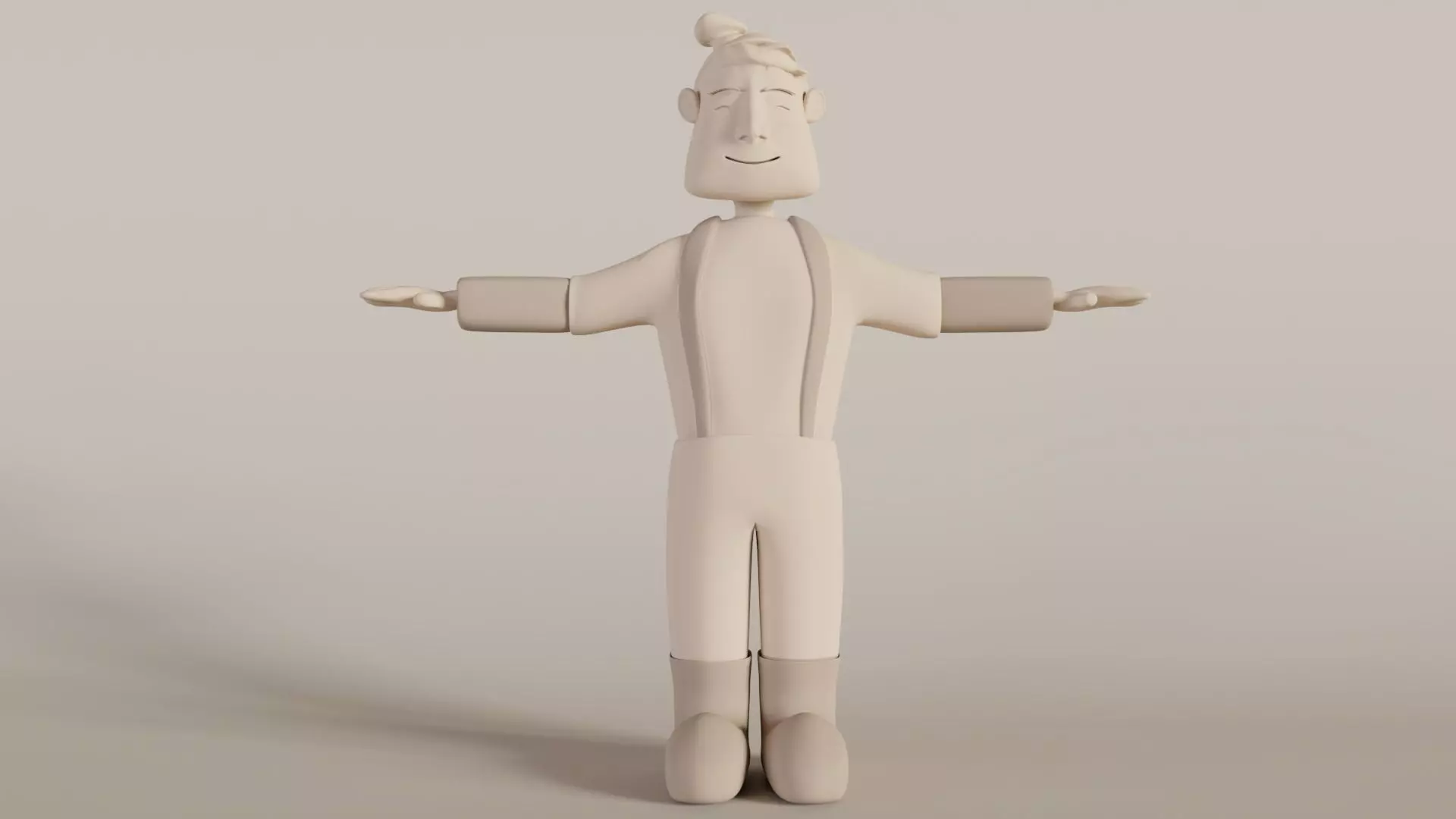 Paul Bunyan cartoon stylized character 3D model_0