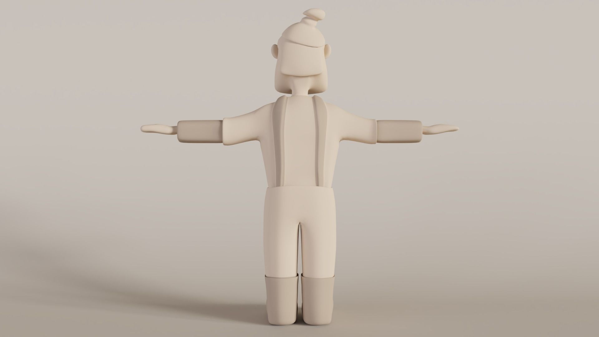 Paul Bunyan cartoon stylized character 3D model_2