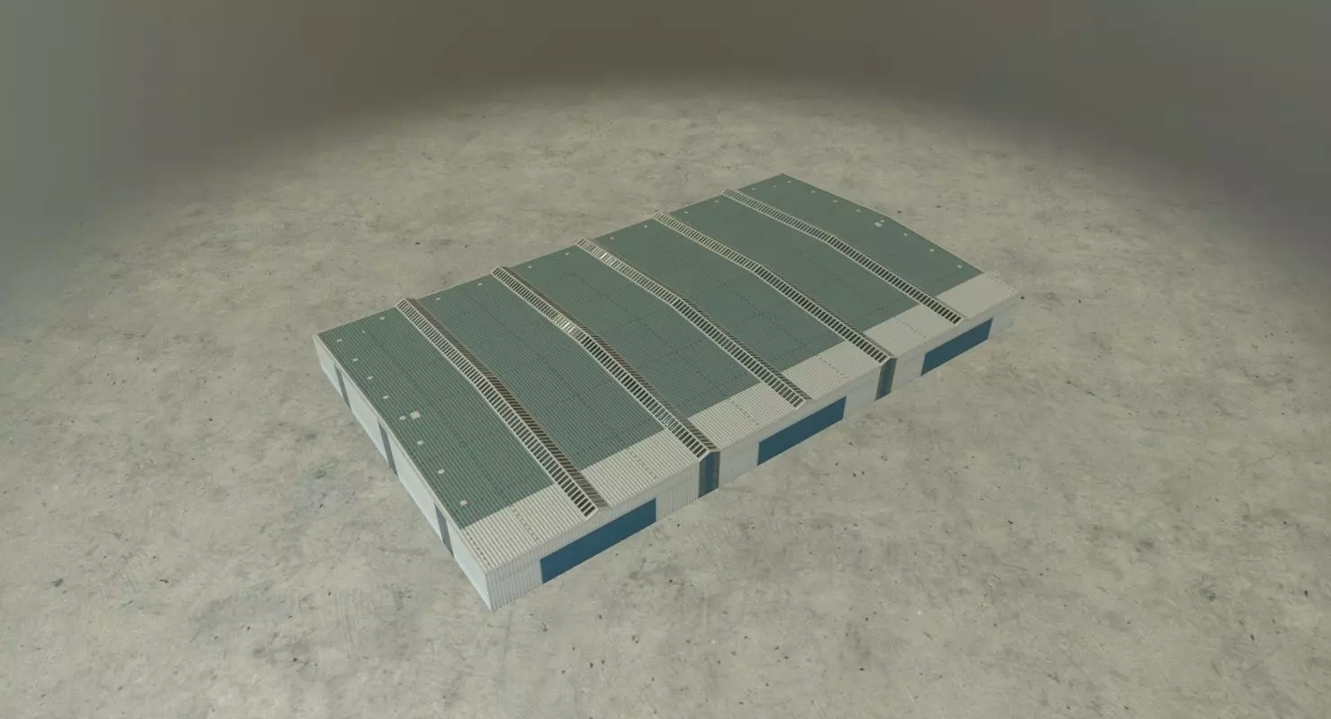 EDDB Hangar 5 Low-poly 3D model_0
