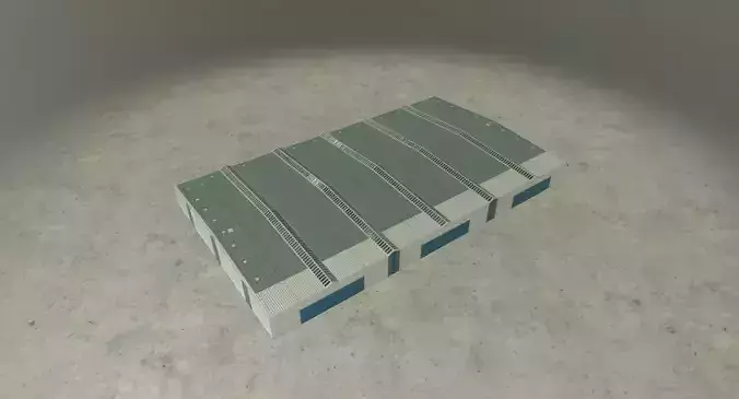 EDDB Hangar 5 Low-poly 3D model