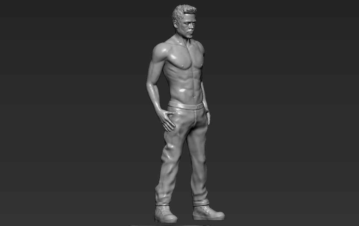 Tyler Durden Brad Pitt from Fight Club 3D printing ready 3D print model_17