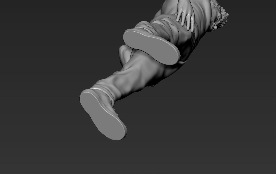 Tyler Durden Brad Pitt from Fight Club 3D printing ready 3D print model_29