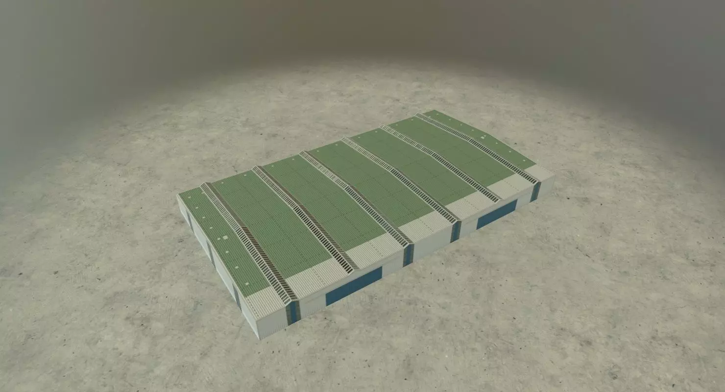 EDDB Hangar 6 Low-poly 3D model_0