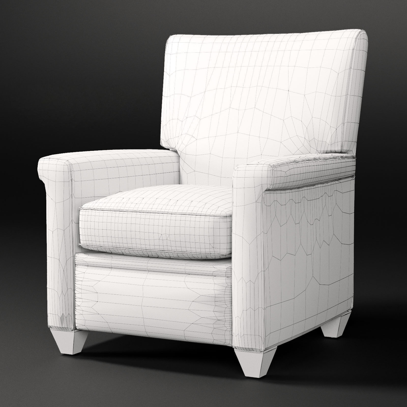 Crate And Barrel Declan Reclainer 3D model_2
