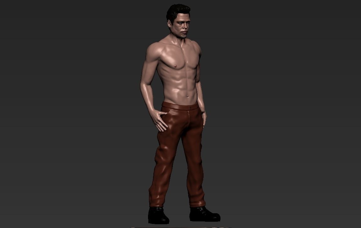 Tyler Durden Brad Pitt Fight Club for full color 3D printing 3D print model_15