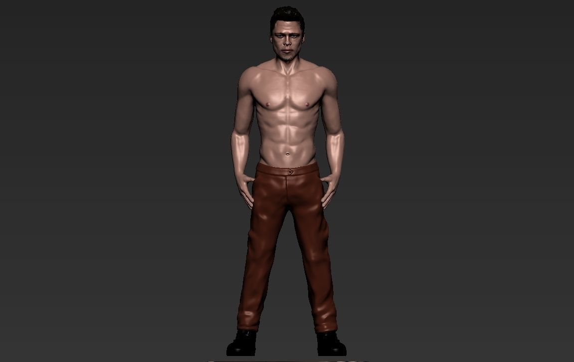 Tyler Durden Brad Pitt Fight Club for full color 3D printing 3D print model_14