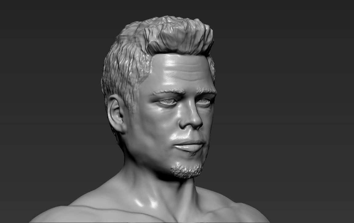 Tyler Durden Brad Pitt Fight Club for full color 3D printing 3D print model_51