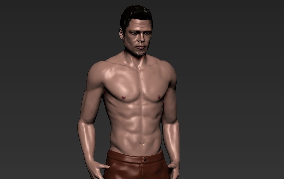 Tyler Durden Brad Pitt Fight Club for full color 3D printing 3D print model_8