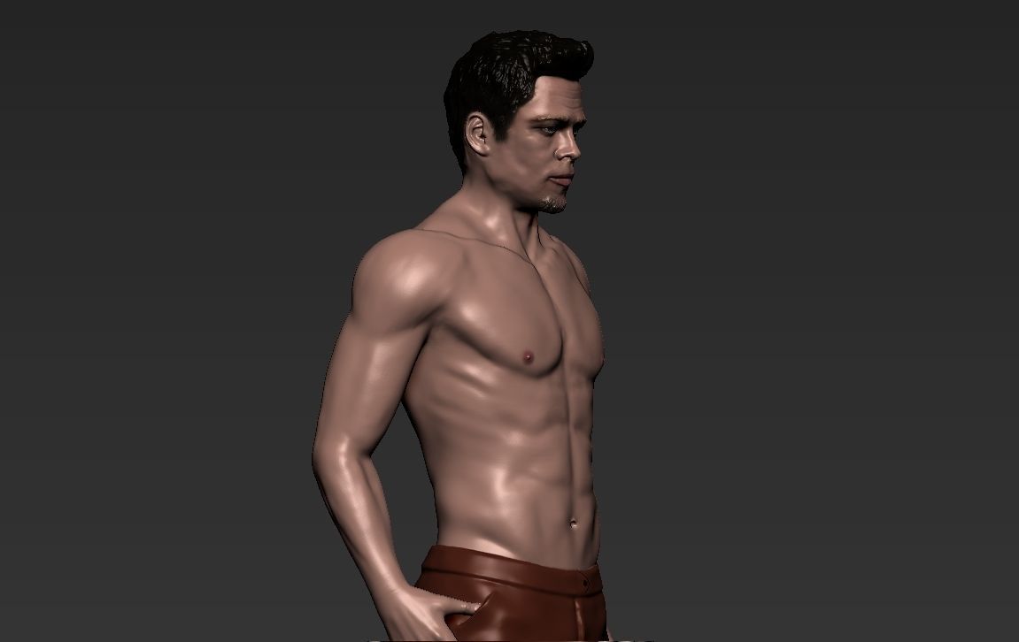 Tyler Durden Brad Pitt Fight Club for full color 3D printing 3D print model_6