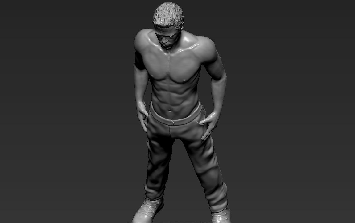 Tyler Durden Brad Pitt Fight Club for full color 3D printing 3D print model_44