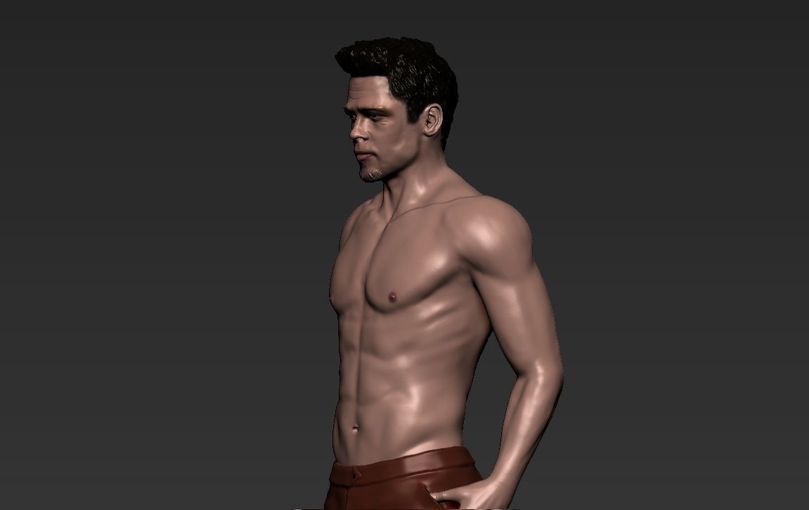 Tyler Durden Brad Pitt Fight Club for full color 3D printing 3D print model_1
