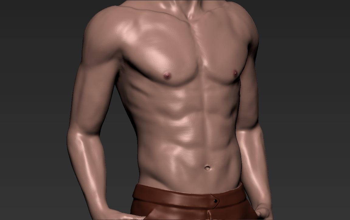 Tyler Durden Brad Pitt Fight Club for full color 3D printing 3D print model_18