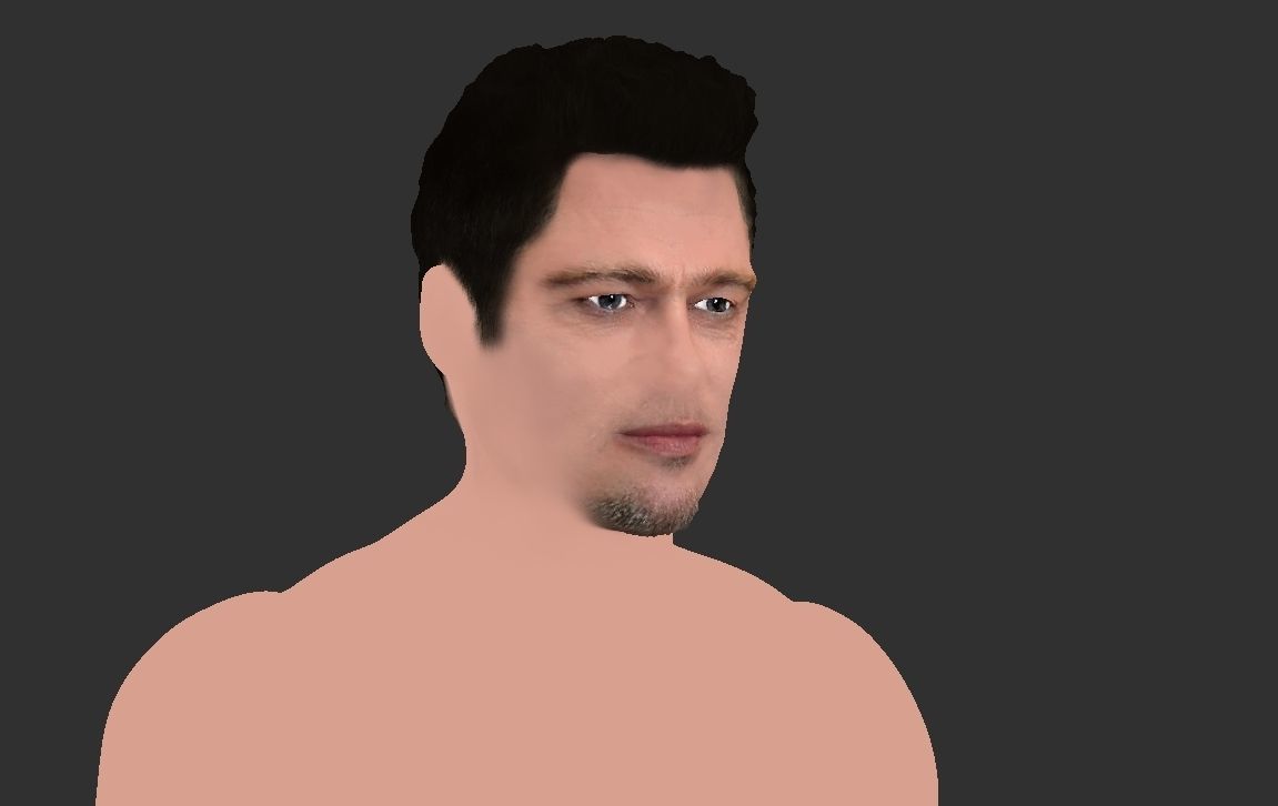 Tyler Durden Brad Pitt Fight Club for full color 3D printing 3D print model_25