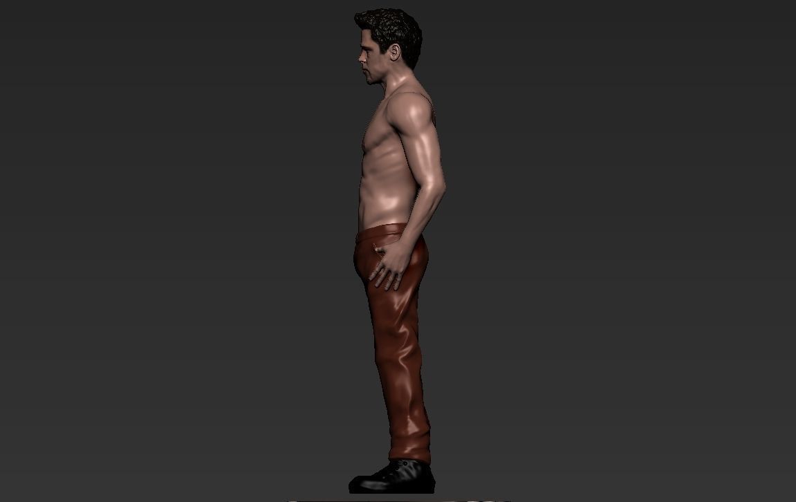 Tyler Durden Brad Pitt Fight Club for full color 3D printing 3D print model_9