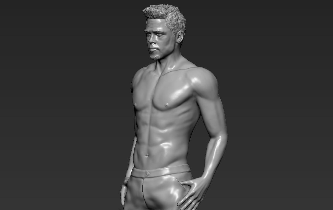 Tyler Durden Brad Pitt Fight Club for full color 3D printing 3D print model_32
