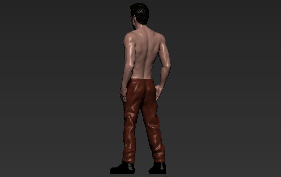 Tyler Durden Brad Pitt Fight Club for full color 3D printing 3D print model_11