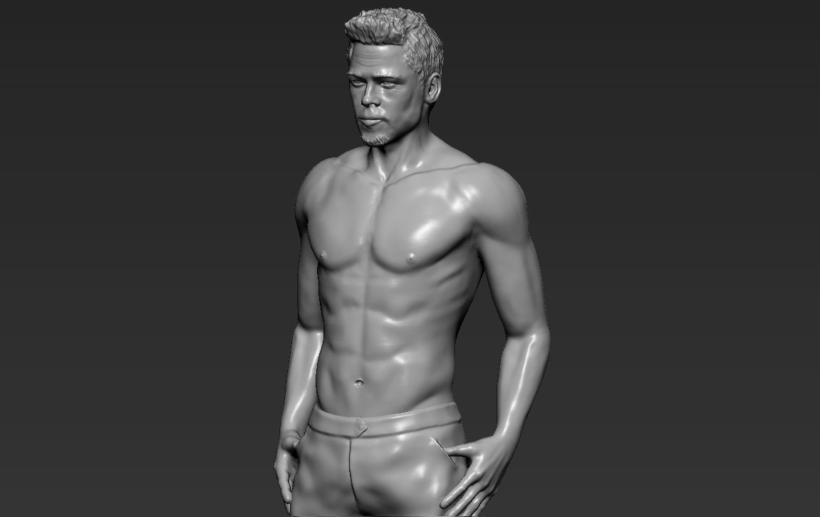 Tyler Durden Brad Pitt Fight Club for full color 3D printing 3D print model_28