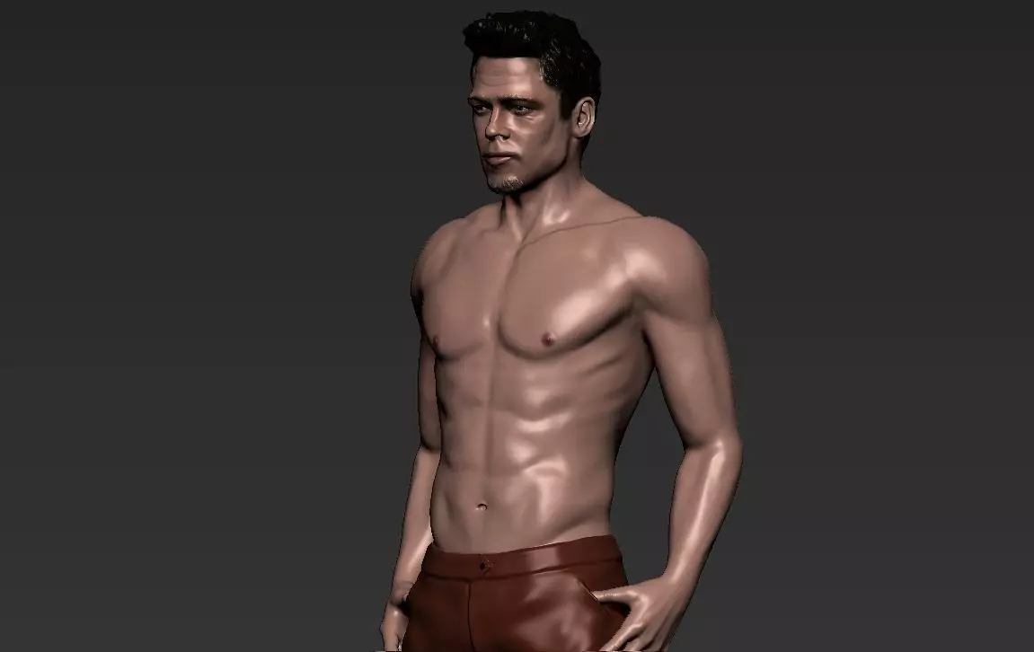 Tyler Durden Brad Pitt Fight Club for full color 3D printing 3D print model_0