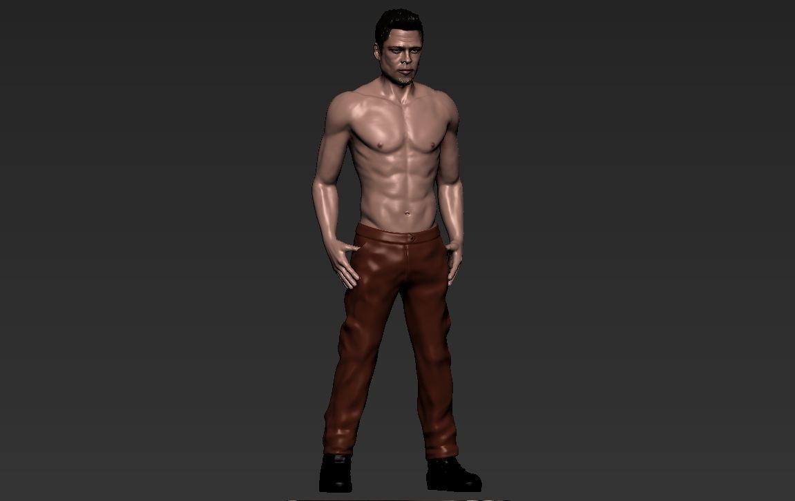 Tyler Durden Brad Pitt Fight Club for full color 3D printing 3D print model_7