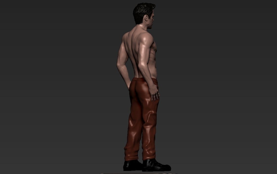 Tyler Durden Brad Pitt Fight Club for full color 3D printing 3D print model_16