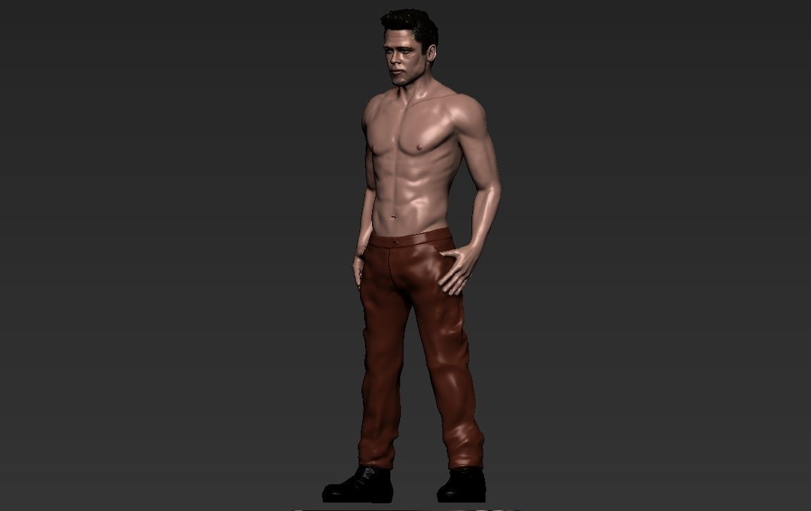 Tyler Durden Brad Pitt Fight Club for full color 3D printing 3D print model_10
