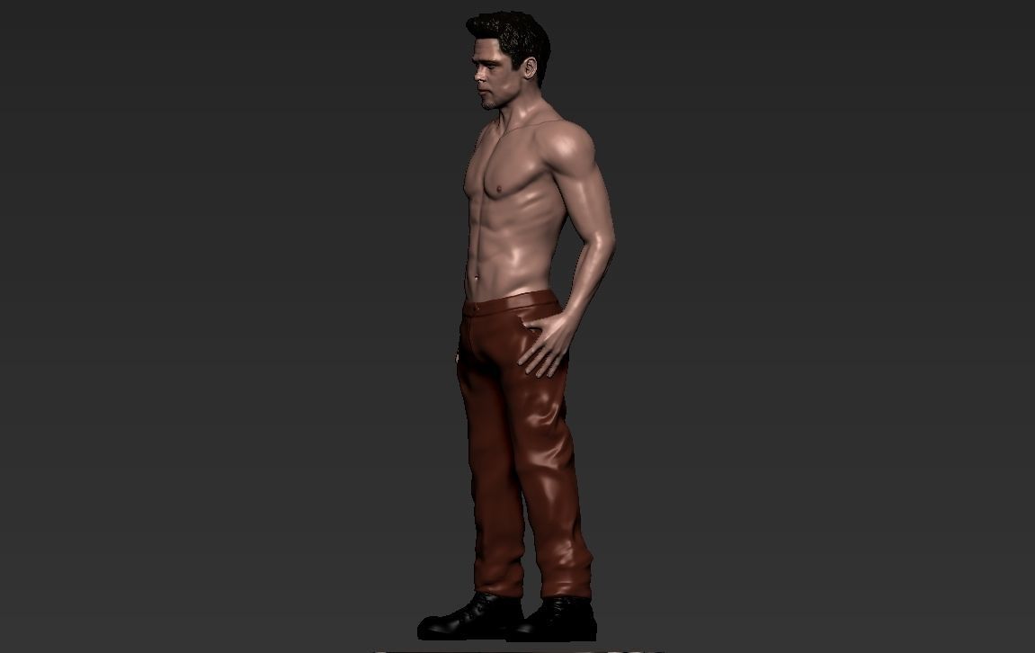Tyler Durden Brad Pitt Fight Club for full color 3D printing 3D print model_13