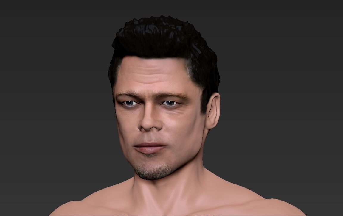 Tyler Durden Brad Pitt Fight Club for full color 3D printing 3D print model_21