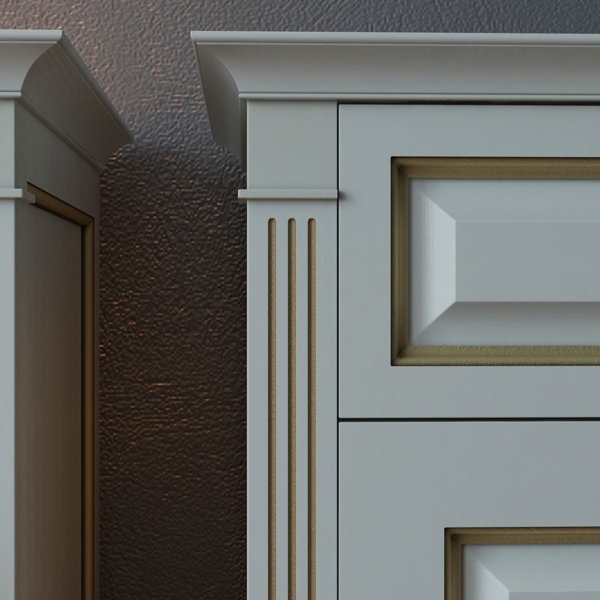 Cara Hardwood Bed table-drawer 3D model_4