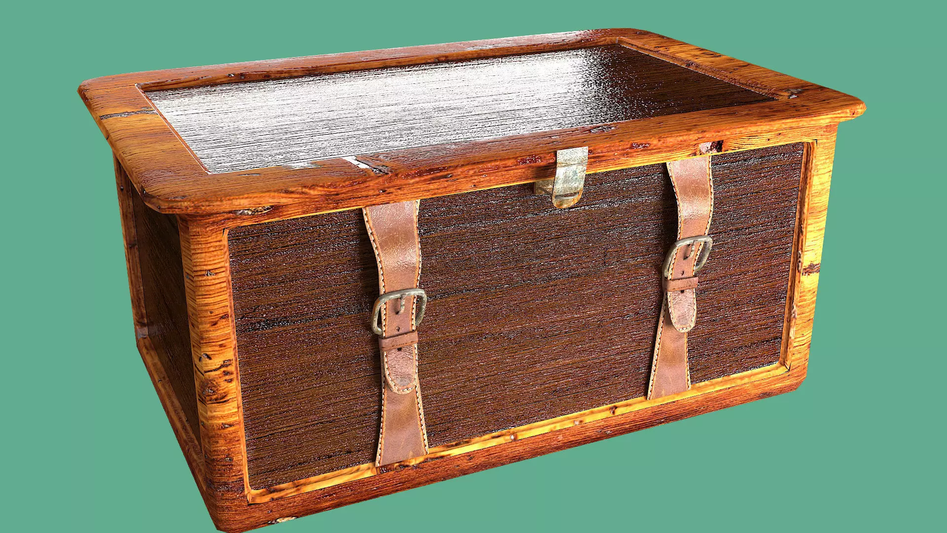 Coffer midpoly 4k textures 3D model