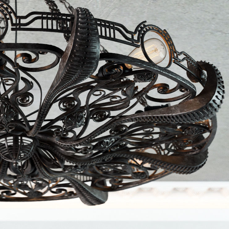 Chandelier Octapus Subberjean 3D model_1