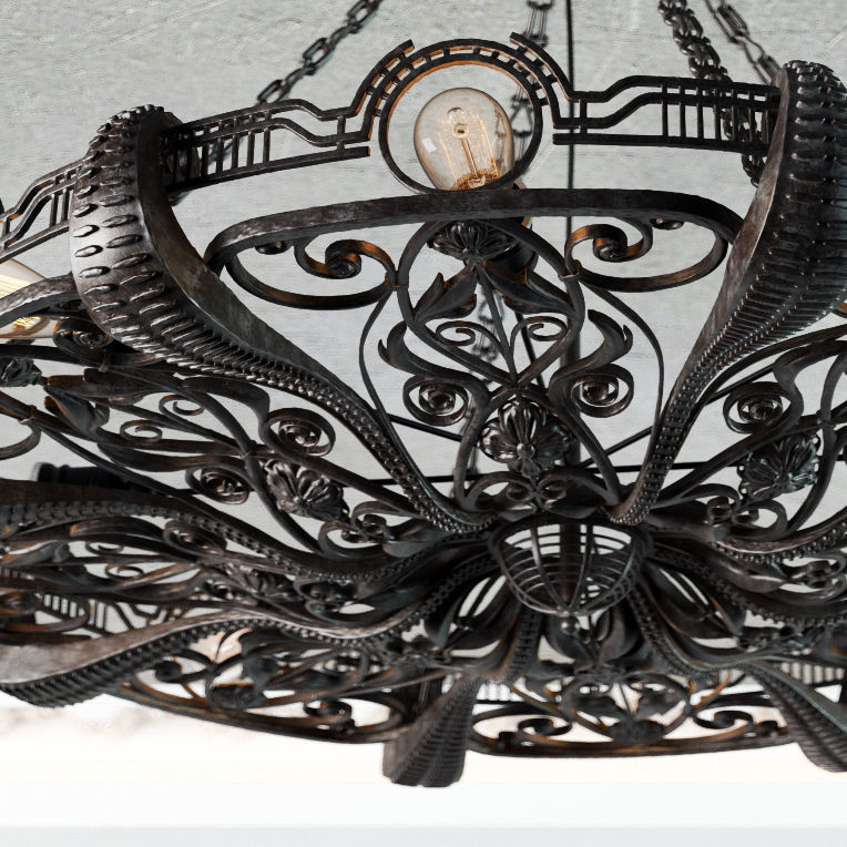 Chandelier Octapus Subberjean 3D model_2