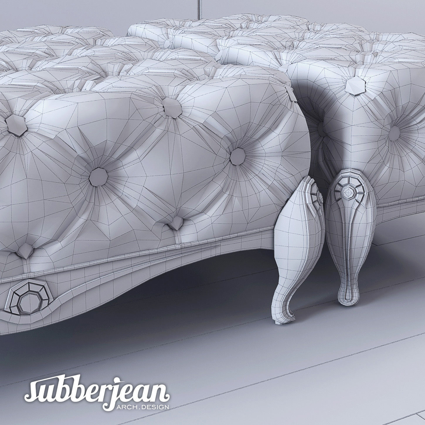 Subberjean Classical Banquette 3D model_3