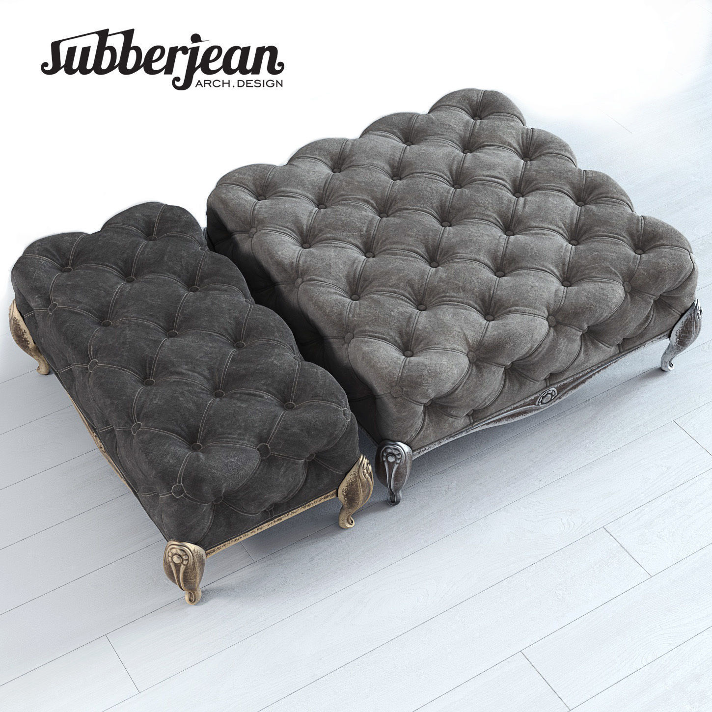 Subberjean Classical Banquette 3D model_1