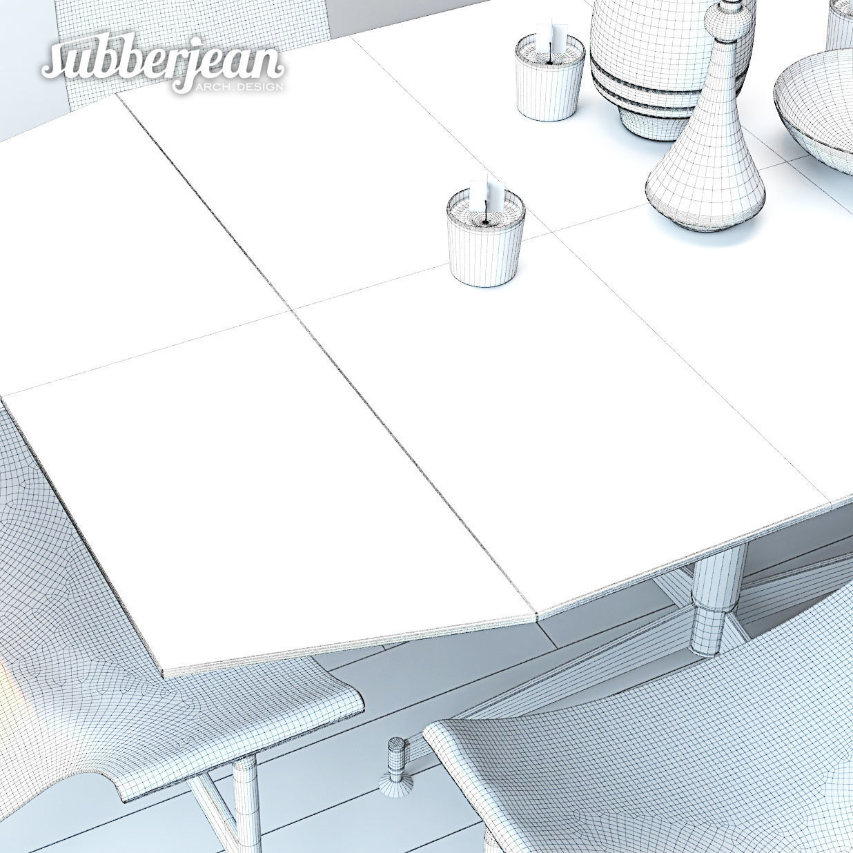 Tchair William Katavolos  Table Leonardo Fiori 3D model_2