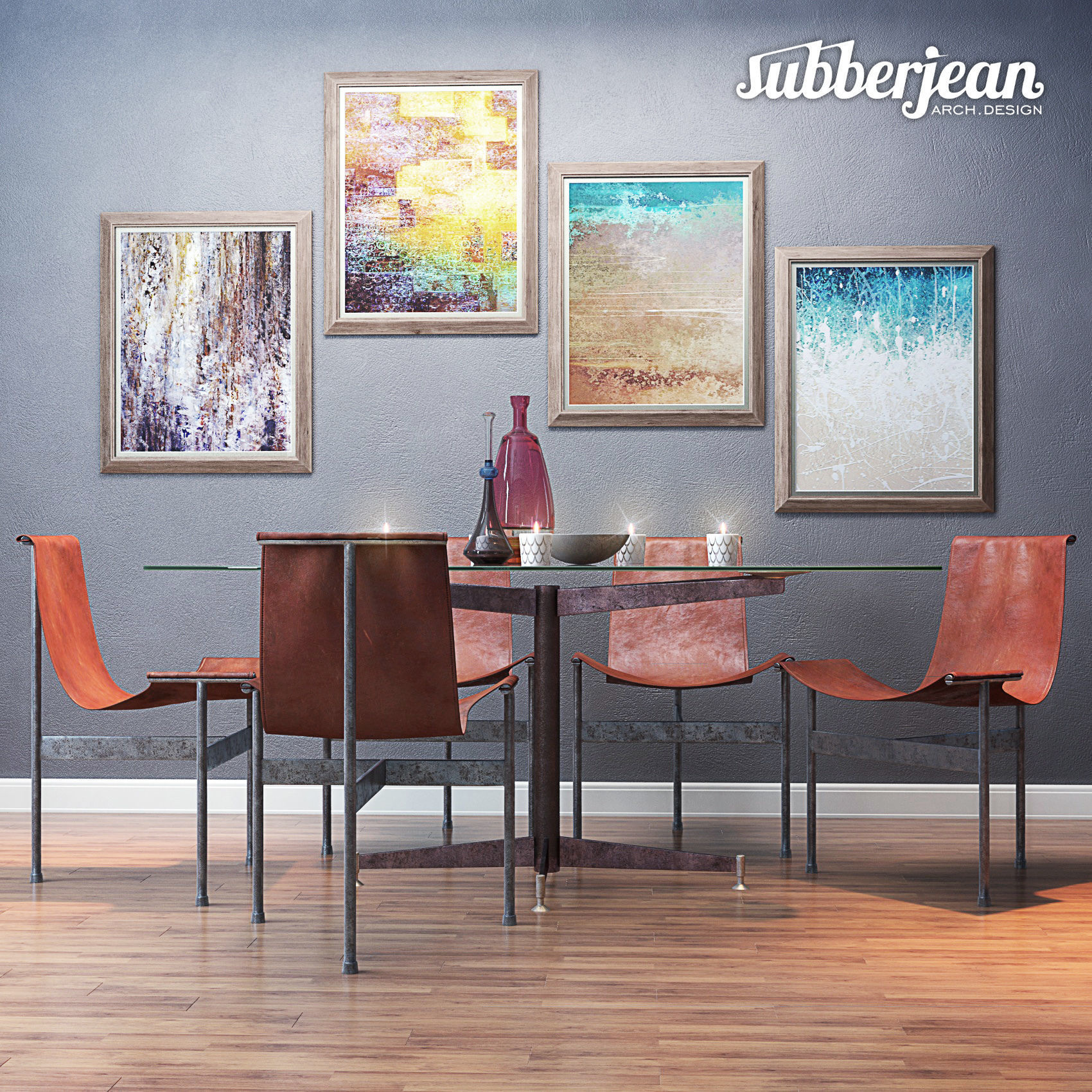 Tchair William Katavolos  Table Leonardo Fiori 3D model_3