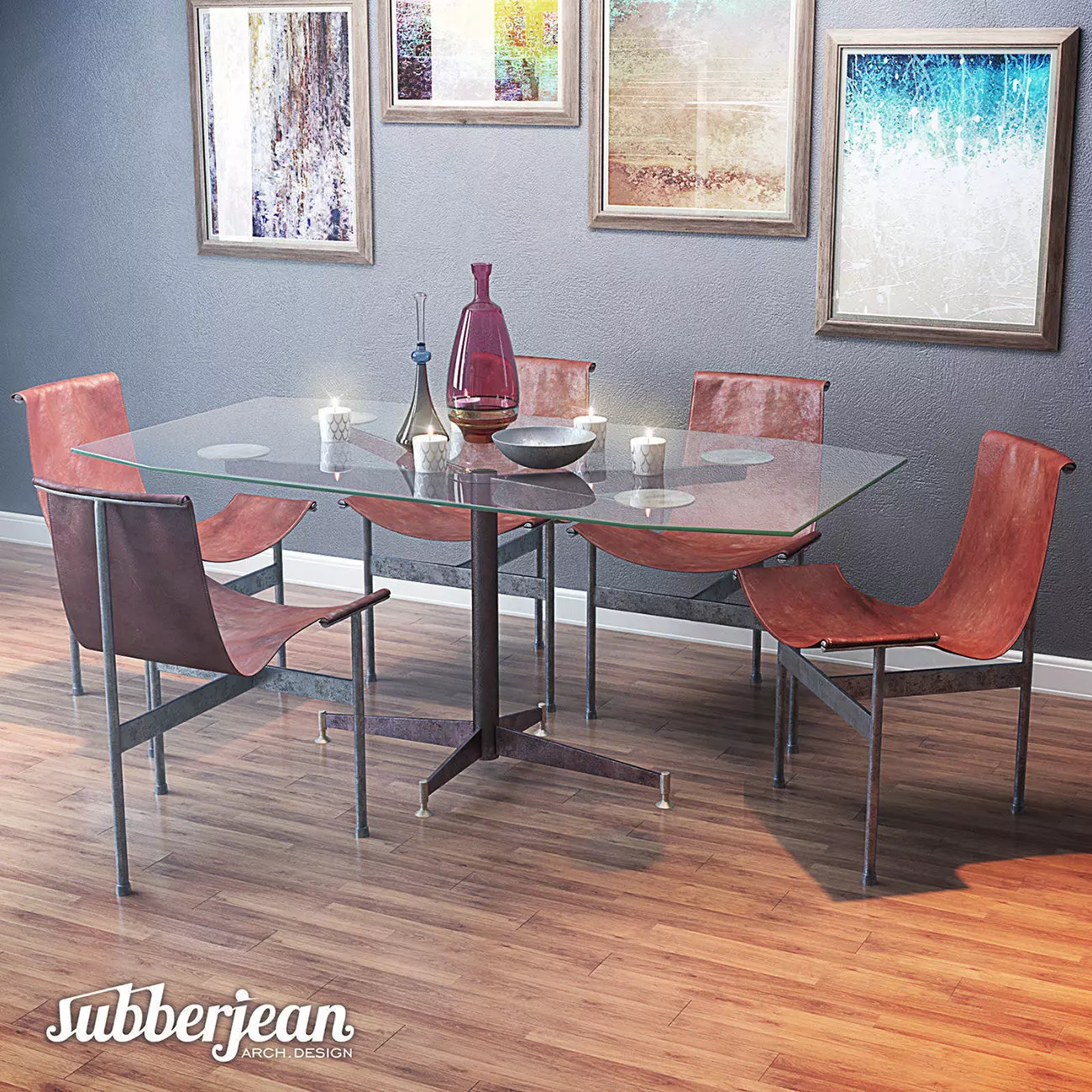 Tchair William Katavolos  Table Leonardo Fiori 3D model_0