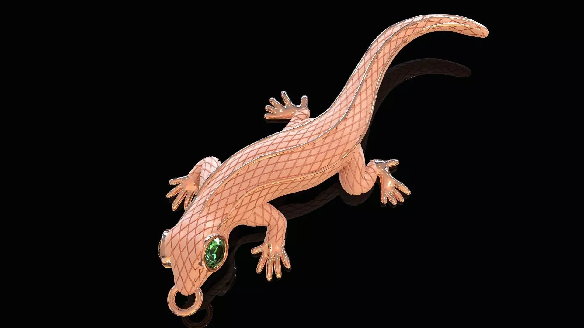 Lizard Pendant 3D print model