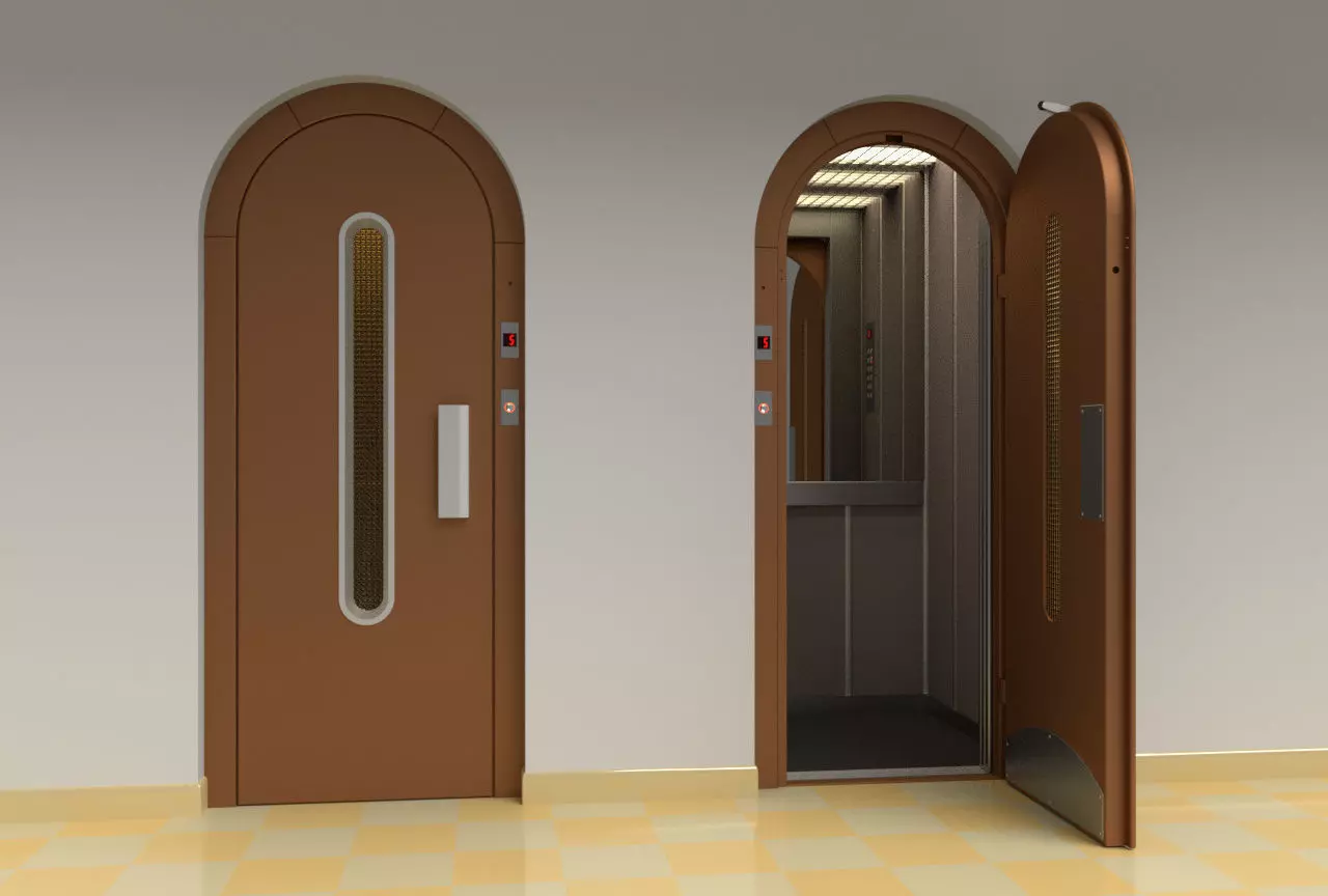 European vintage elevator - Arched model 3D model_0
