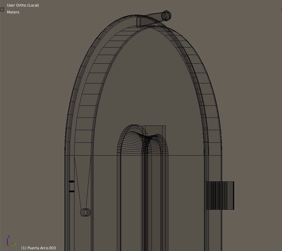 European vintage elevator - Arched model 3D model_9
