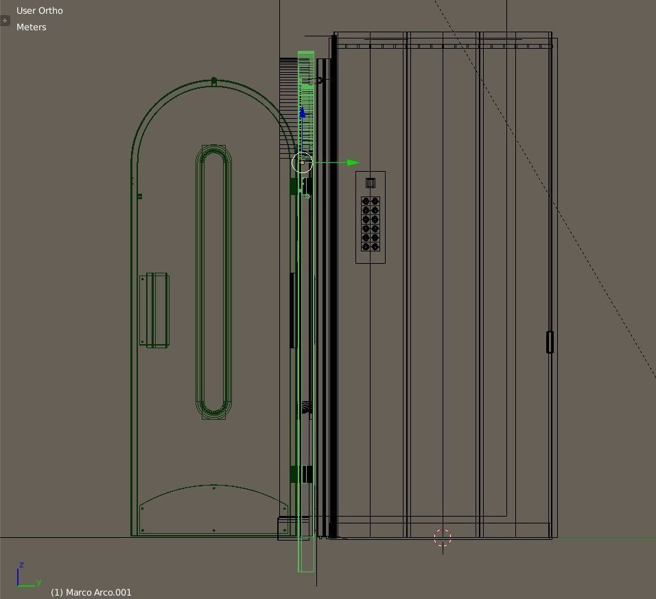 European vintage elevator - Arched model 3D model_11