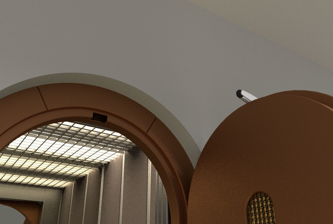 European vintage elevator - Arched model 3D model_3