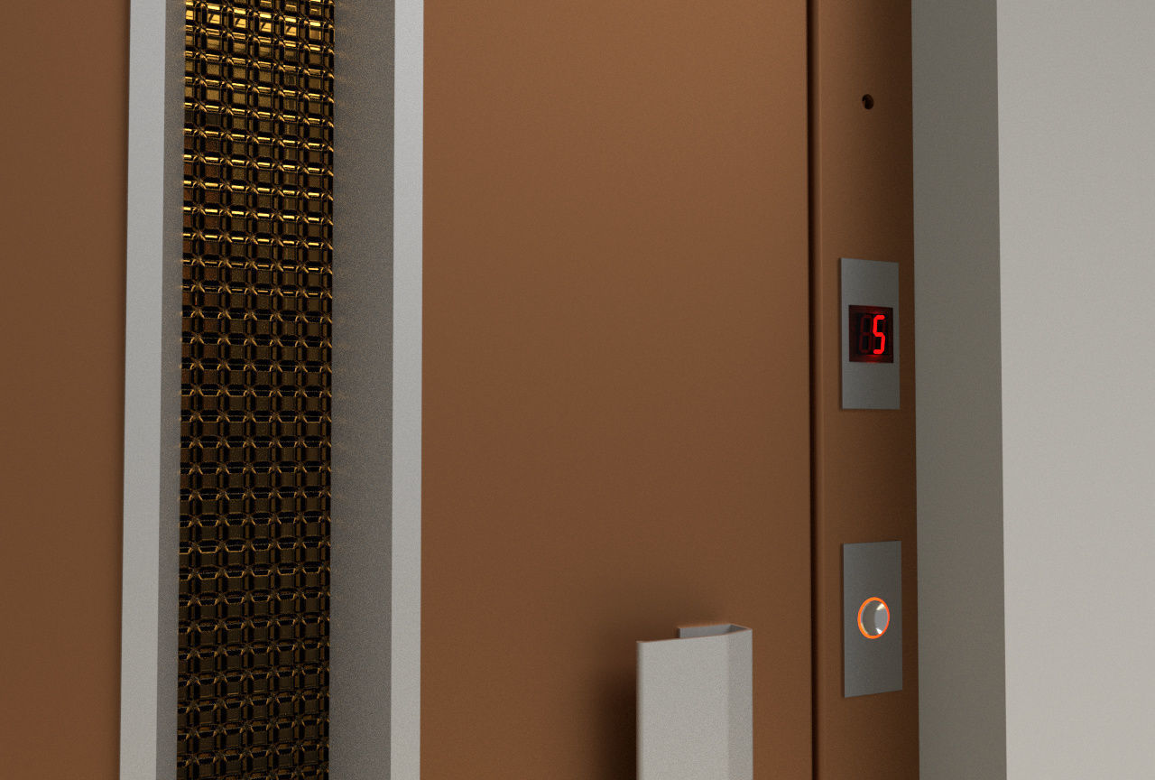 European vintage elevator - Arched model 3D model_4