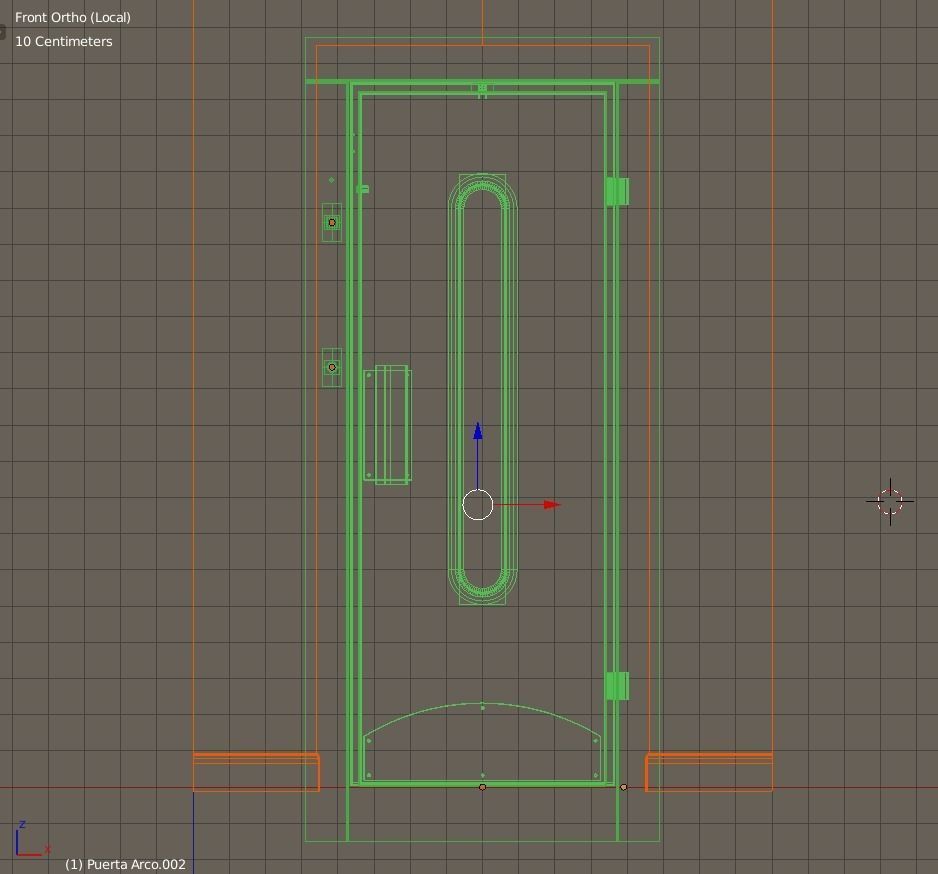 European vintage elevator - round window model 3D model_11